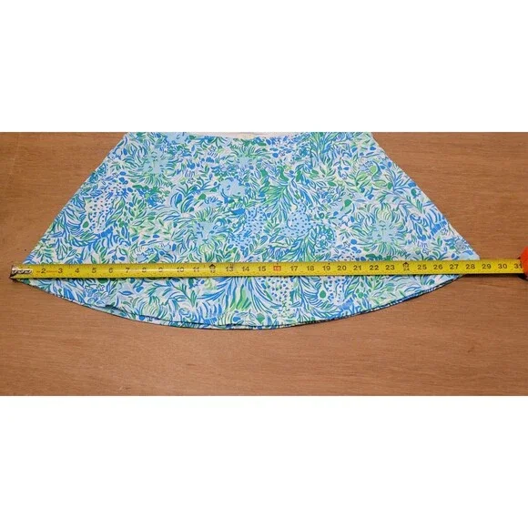 Lilly Pulitzer Aila Skort Dandy Lions Hydra Blue UPF 50+ Luxletic Size Large - Picture 12 of 13